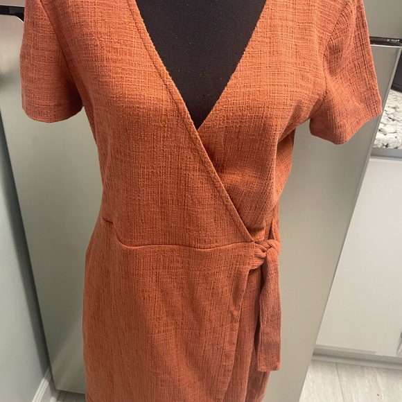 Madewell Texture & Thread Short-Sleeve Side-Tie Dress | Size Medium - Picture 11 of 16